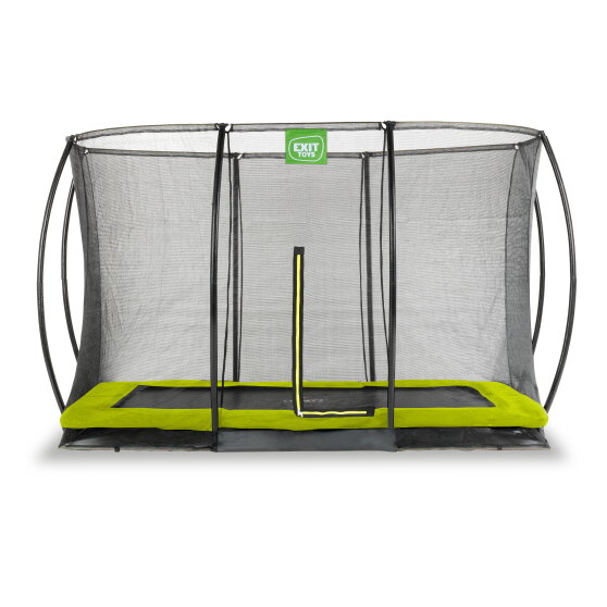 Trampoline enterré EXIT Silhouette 244x366cm avec filet de sécurité - vert