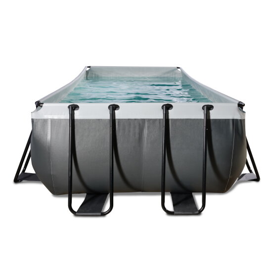 Piscine EXIT Black Leather 540x250x122cm avec pompe filtrante à sable - noir