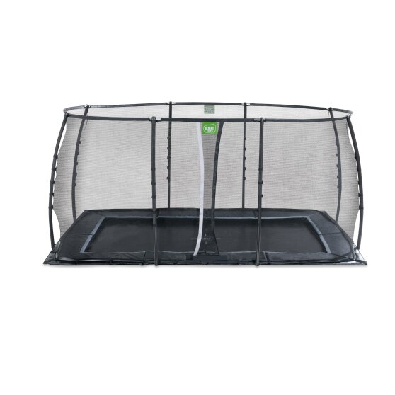 EXIT Dynamic trampoline enterré au niveau du sol 244x427cm avec filet de sécurité - noir