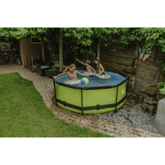 Piscine EXIT Lime &oslash;244x76cm avec pompe filtrante - vert