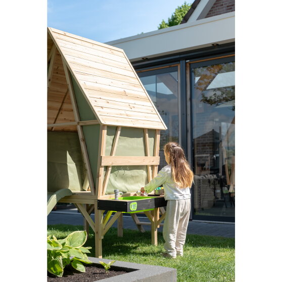 Maisonnette avec toboggan et cuisine EXIT Yuki 350