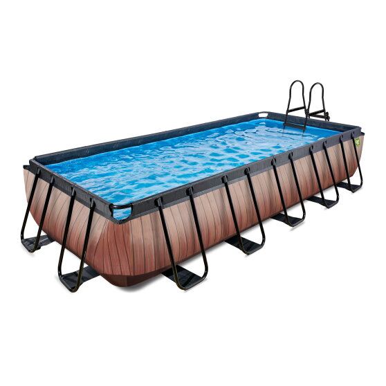 Piscine EXIT Wood 540x250x100cm avec pompe filtrante - marron