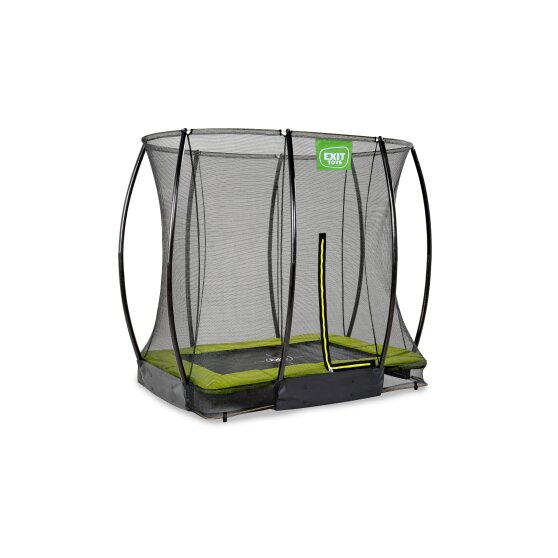 Trampoline enterré EXIT Silhouette 153x214cm avec filet de sécurité - vert