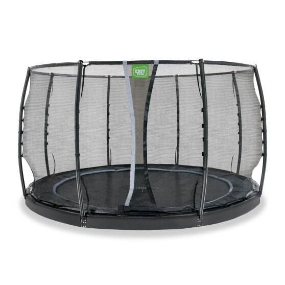 EXIT Dynamic trampoline enterré au niveau du sol ø366cm avec filet de sécurité - noir