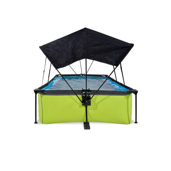 Piscine EXIT Lime 220x150x65cm avec pompe filtrante et voile d'ombrage - vert