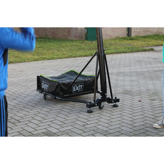 Panneau de basket mobile &agrave; roulettes avec cercle dunk EXIT Galaxy - vert/noir