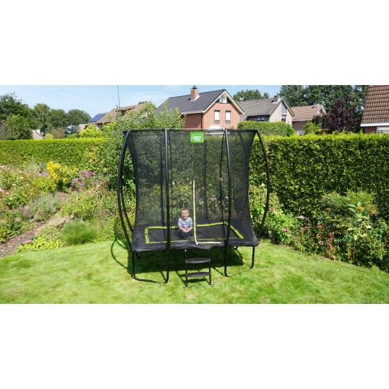 Trampoline EXIT Silhouette 153x214cm avec échelle - noir
