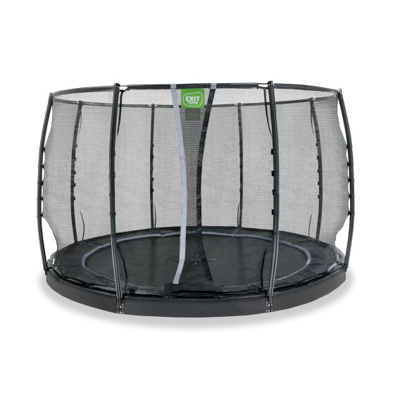 EXIT Dynamic trampoline enterré au niveau du sol ø305cm avec filet de sécurité - noir
