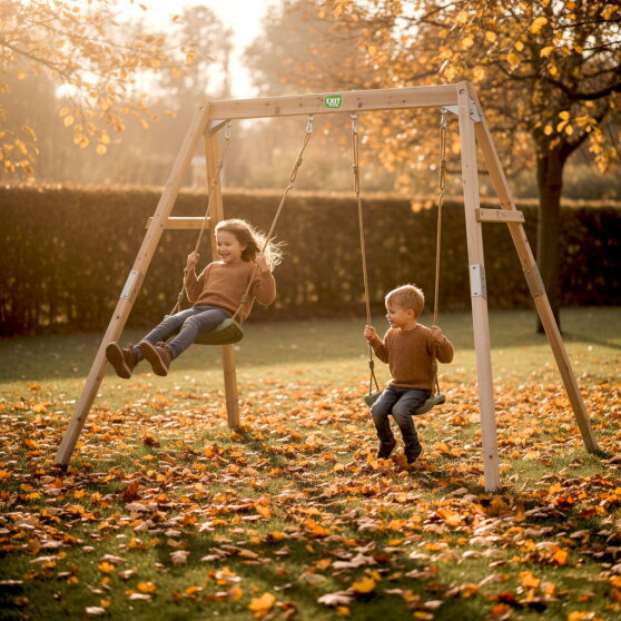 Balançoire double en bois EXIT Silvi