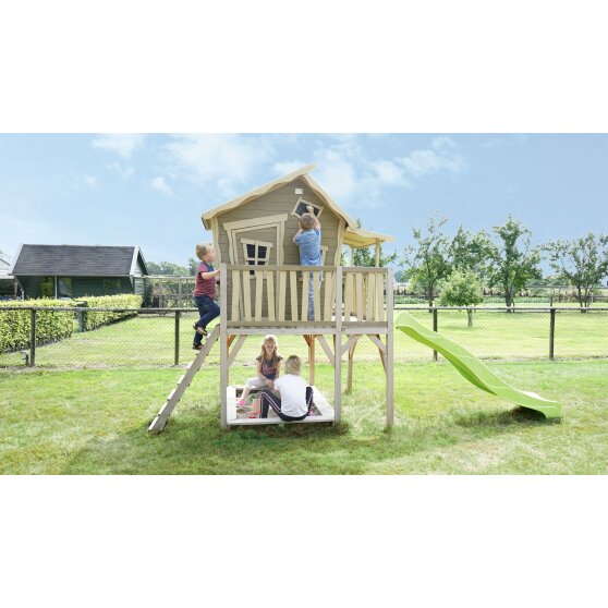 Maisonnette en bois EXIT Crooky 750 - gris-beige