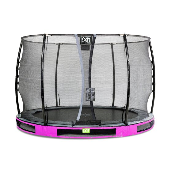 Trampoline enterré EXIT Elegant ø305cm avec filet de sécurité Economy - violet