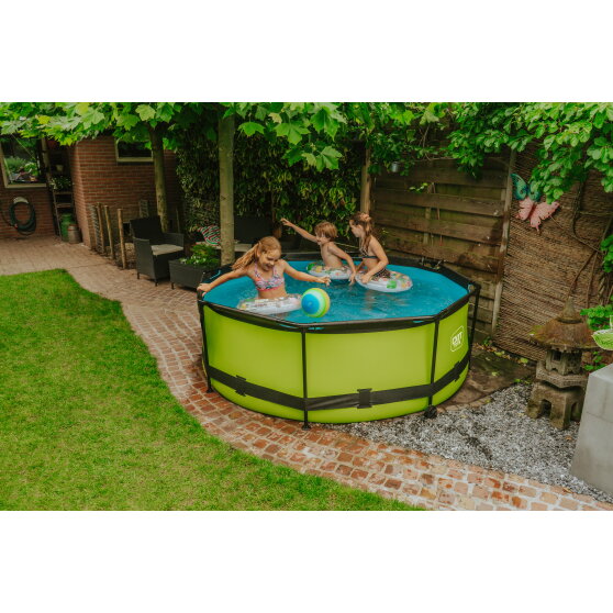 Piscine EXIT Lime ø244x76cm avec pompe filtrante - vert