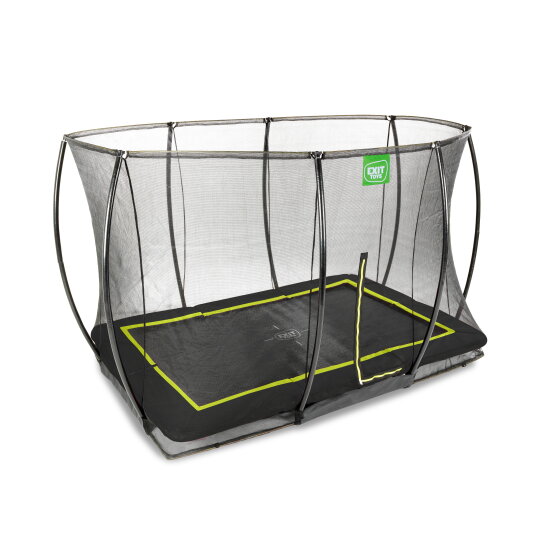 Trampoline enterré EXIT Silhouette 214x305cm avec filet de sécurité - noir