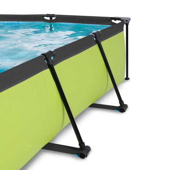 Piscine EXIT Lime 220x150x65cm avec pompe filtrante et dôme - vert