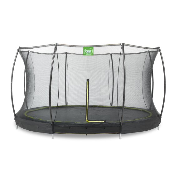 Trampoline enterré EXIT Silhouette ø366cm avec filet de sécurité - noir