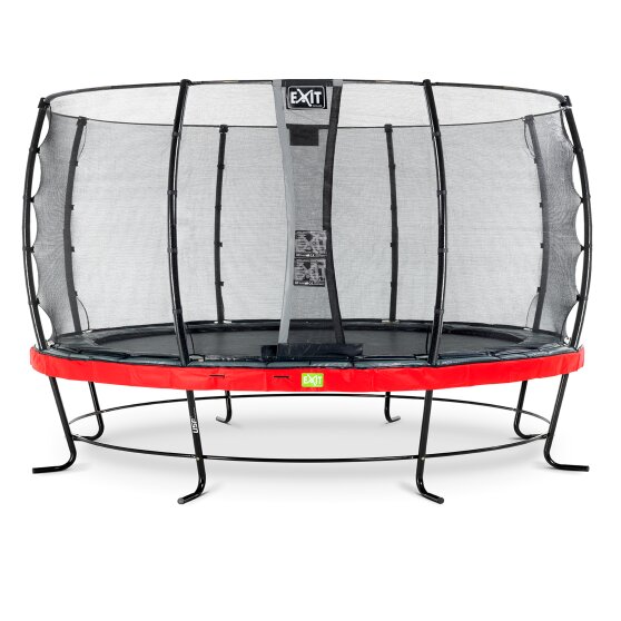 Trampoline EXIT Elegant ø427cm avec filet de sécurité Economy - rouge