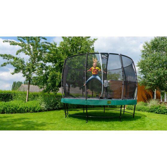 Trampoline EXIT Elegant ø366cm avec filet de sécurité Economy - vert