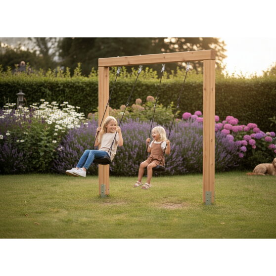 EXIT Linea Massiv 140 Balan&ccedil;oire double en bois