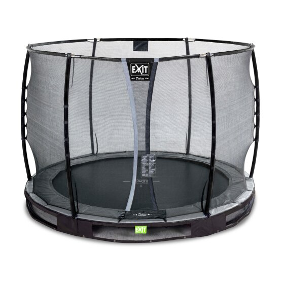 Trampoline enterré EXIT Elegant Premium ø305cm avec filet de sécurité Deluxe - noir