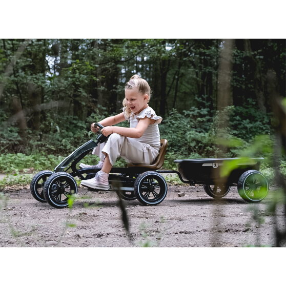 EXIT Foxy kart à pédales avec remorque pour enfants noir | dès 2 ans