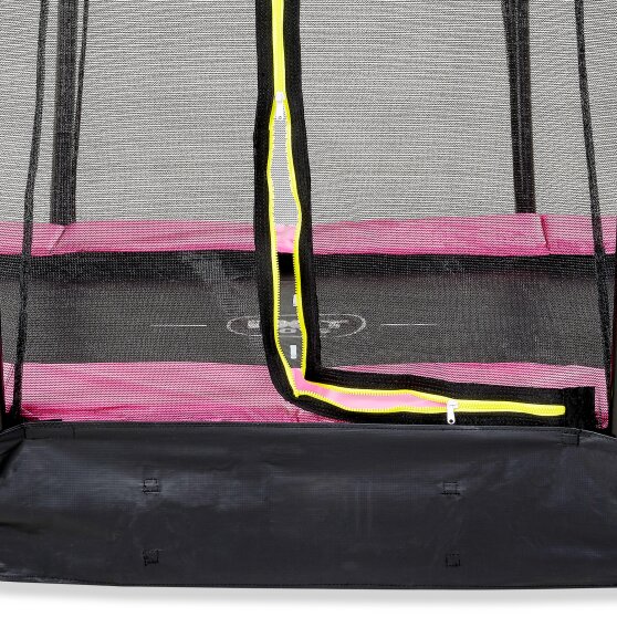 Trampoline enterré EXIT Silhouette 153x214cm avec filet de sécurité - rose