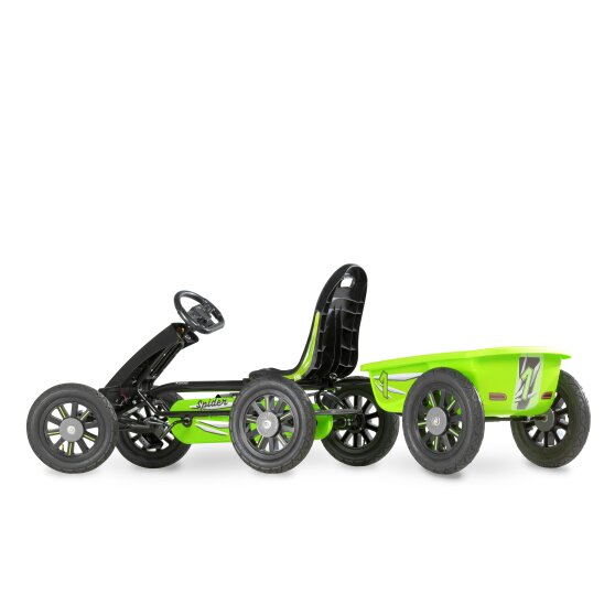 Kart EXIT Spider Green avec remorque - vert