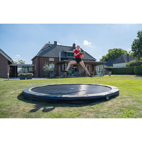 Trampoline enterré EXIT Silhouette sports ø366cm - vert