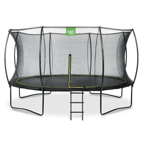 Trampoline EXIT Silhouette ø427cm avec échelle - noir