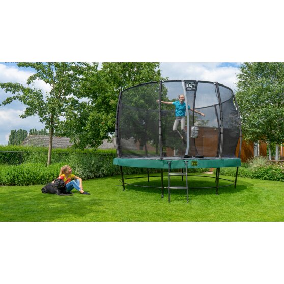 Trampoline EXIT Elegant ø366cm avec filet de sécurité Economy - vert