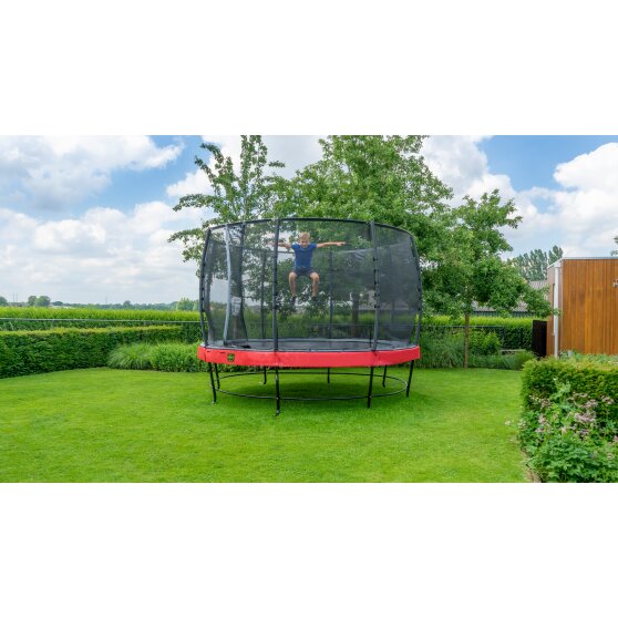 Trampoline EXIT Elegant ø305cm avec filet de sécurité Economy - rouge