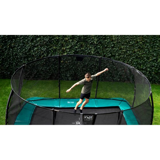 Trampoline EXIT Supreme groundlevel 244x427cm avec filet de sécurité - noir