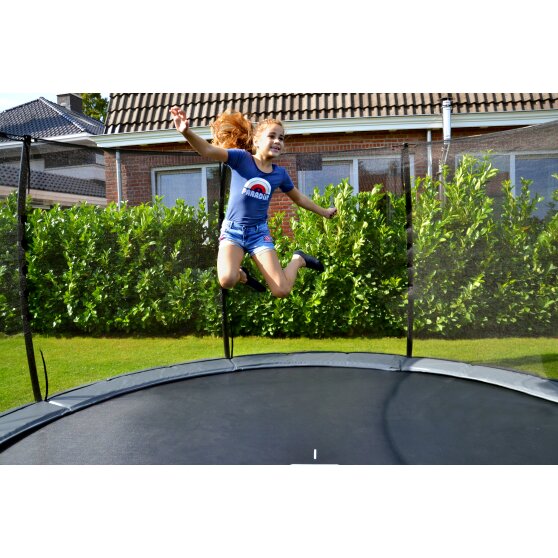 Trampoline enterré EXIT Elegant Premium ø305cm avec filet de sécurité Deluxe - bleu