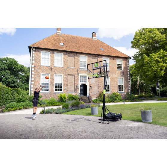 Panier de basket mobile sur roues EXIT Galaxy - vert/noir