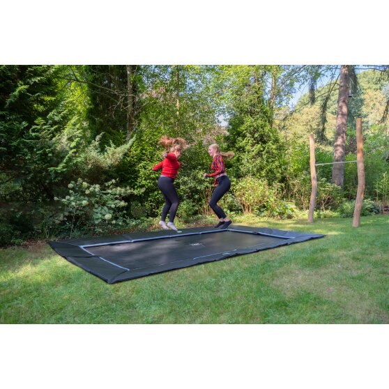 Trampoline enterré au niveau du sol EXIT Dynamic sports 244x427cm - noir