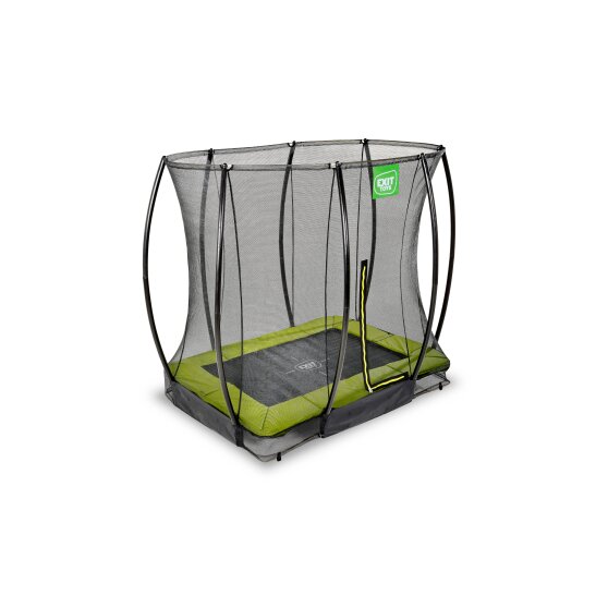 Trampoline enterré EXIT Silhouette 153x214cm avec filet de sécurité - vert