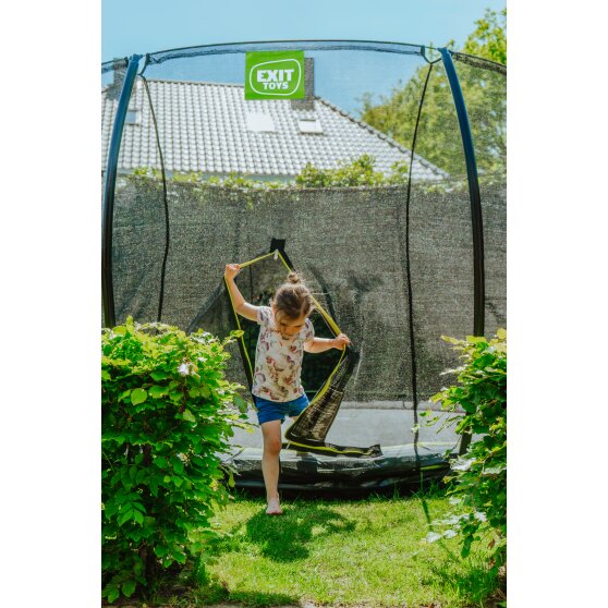 Trampoline enterré EXIT Silhouette ø366cm avec filet de sécurité - noir