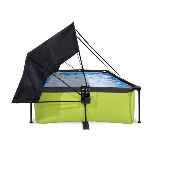 Piscine EXIT Lime 300x200x65cm avec pompe filtrante et voile d'ombrage - vert