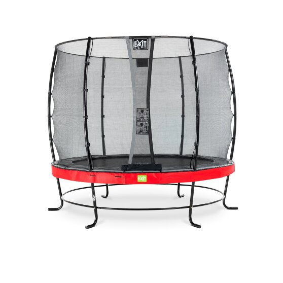 Trampoline EXIT Elegant ø253cm avec filet de sécurité Economy - rouge