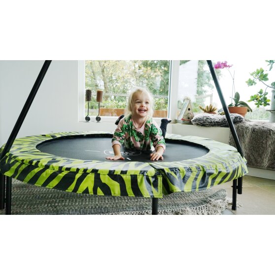 Trampoline EXIT Tiggy junior avec support ø140cm - noir/vert