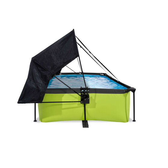 Piscine EXIT Lime 220x150x65cm avec pompe filtrante et voile d'ombrage - vert