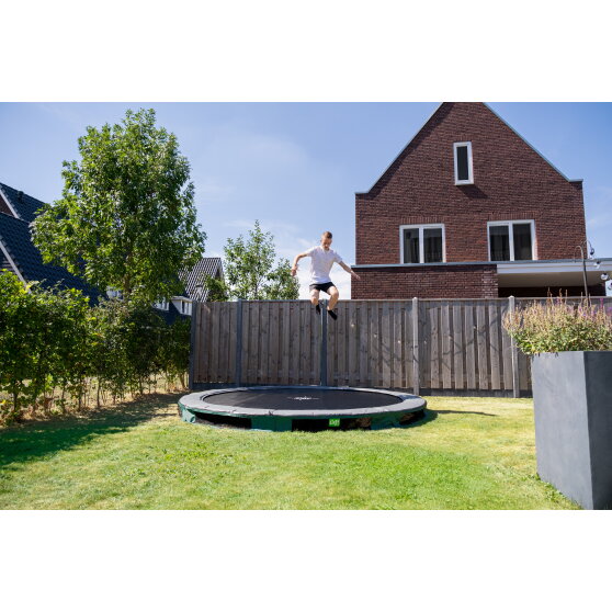 Trampoline enterré EXIT Elegant sports ø305cm - vert