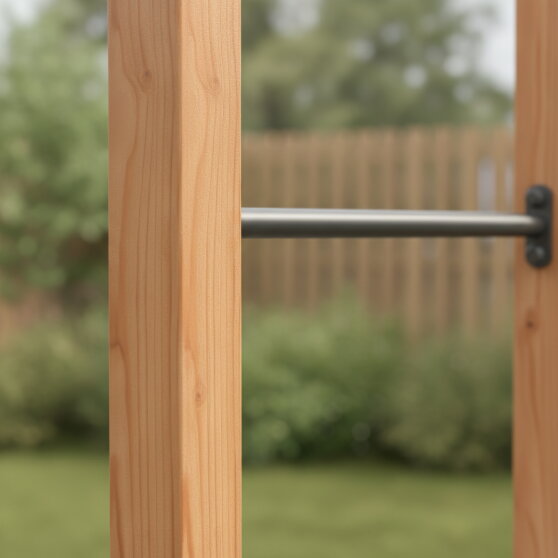 Barre fixe double en bois EXIT Linea 85