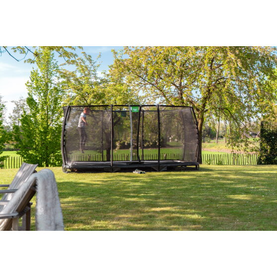 Trampoline enterré EXIT Allure Classic 214x366cm - vert