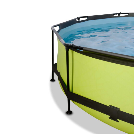 Piscine EXIT Lime ø360x76cm avec pompe filtrante et voile d'ombrage - vert