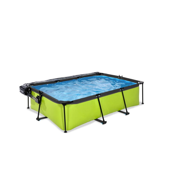 Piscine EXIT Lime 220x150x65cm avec pompe filtrante et dôme - vert