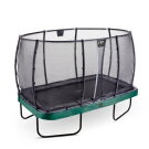 Trampoline EXIT Elegant Premium de 214x366cm avec filet de sécurité Deluxe - vert