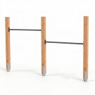 Barre fixe double en bois EXIT Linea Robust 110