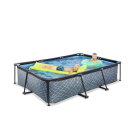 Piscine EXIT Stone 300x200x65cm avec pompe filtrante - grise