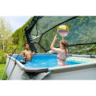 Piscine EXIT Soft Grey 300x200x65cm avec pompe filtrante et d&ocirc;me - gris
