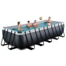 Piscine EXIT Black Leather 540x250x122cm avec pompe filtrante - noir